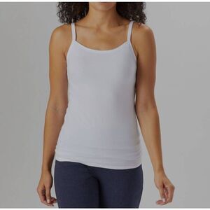 NWT Duluth Women's LARGE White No-Yank Cami with built-in bra
